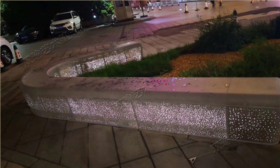 上海徐家汇透光景观坐凳—透光混凝土