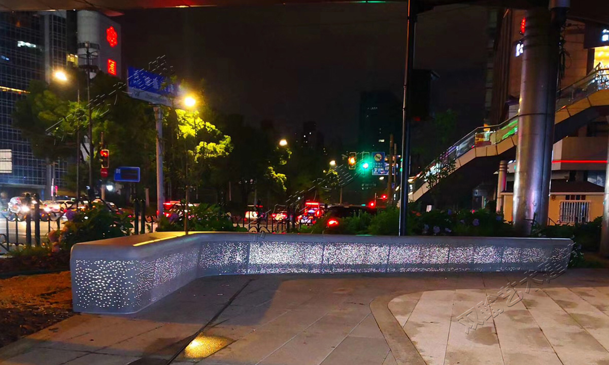 上海徐家汇透光景观坐凳—透光混凝土
