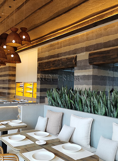 三亚阳光酒店—仿夯土挂板、清水混凝土